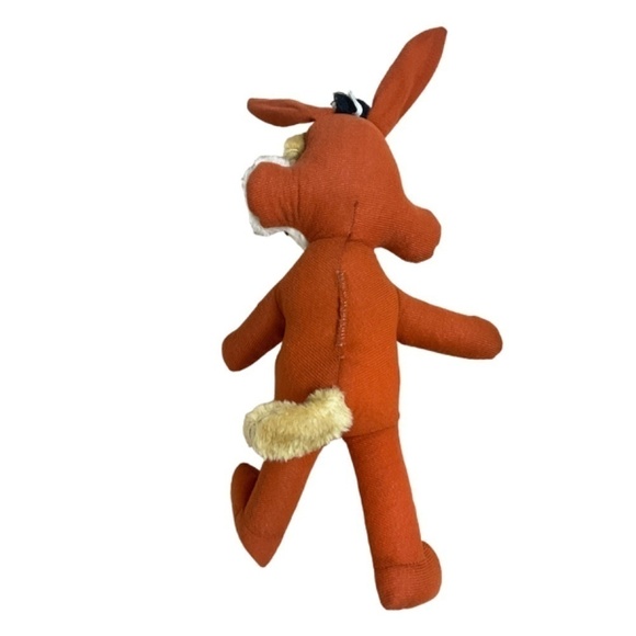 Vintage Wile E Coyote (Genius) Plush Toy 1971 by Warner Bros 17” By Mighty Star - Picture 9 of 11